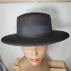 Unbranded Women's Black Rim Hat - 8"